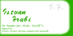 istvan hrubi business card